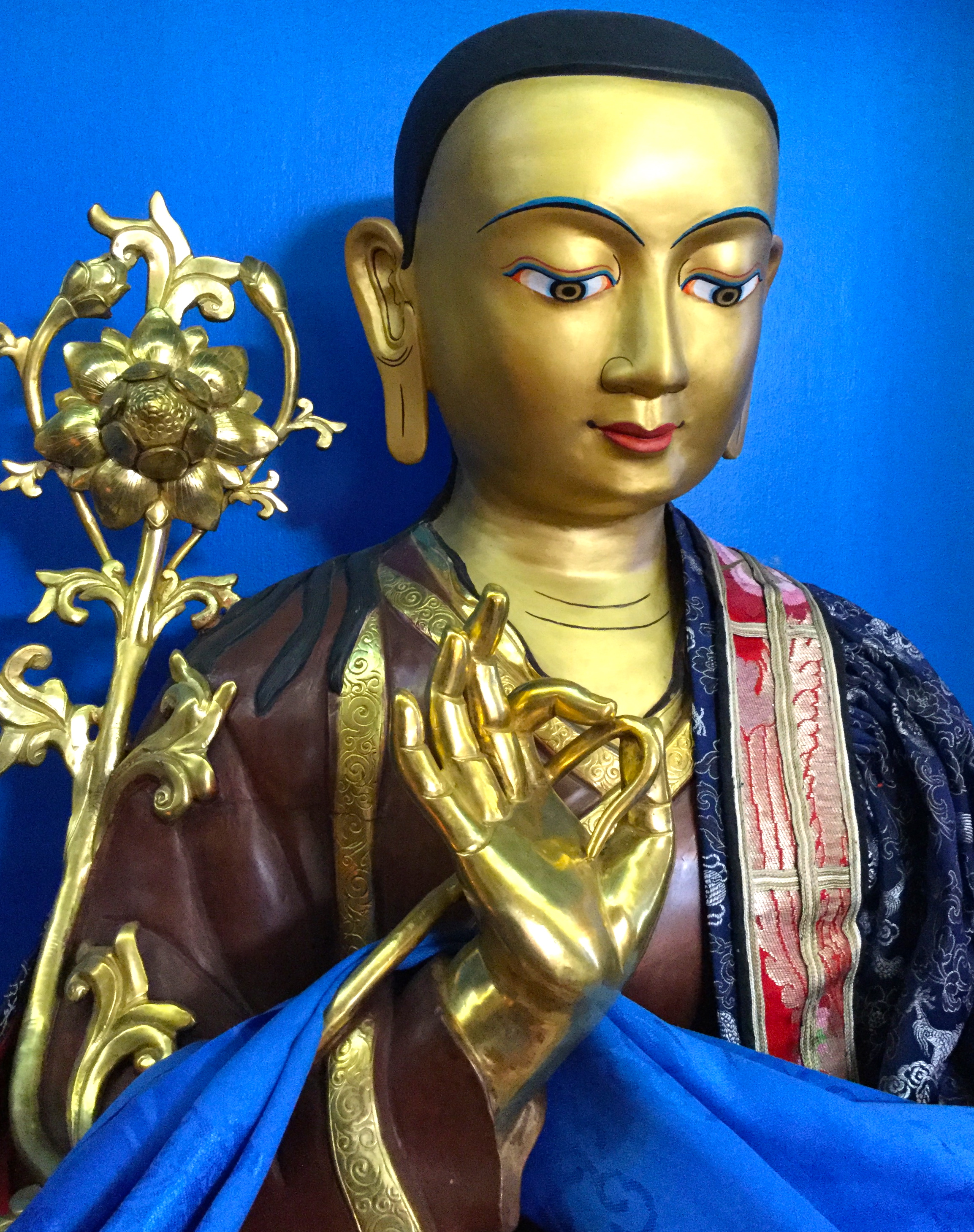 Dromtönpa. Statue at Root Institute, Bodhgaya. (Photo Ven Sarah Thresher)